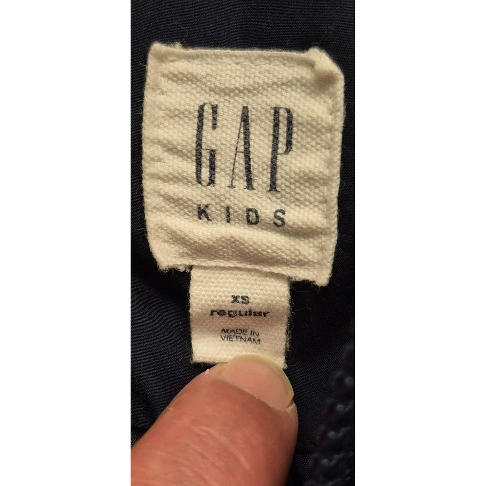Gap Kids unisex navy blue full zip‎ puffer jacket sz XS outdoors